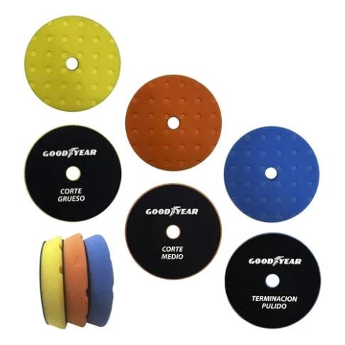 Foto de Kit 3 Pads Espuma Pulido 5 Pulgadas Goodyear