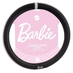 Foto de CUBRE VOLANTE BARBIE NEGRO, CON VUELTA DE BRILLOS PLATEADOS, 38CM