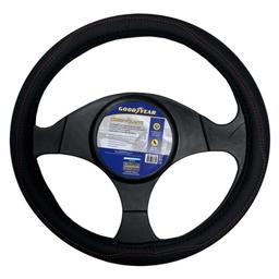 Foto de CUBRE VOLANTE GOODYEAR, NEGRO CON COSTURA 38CM 